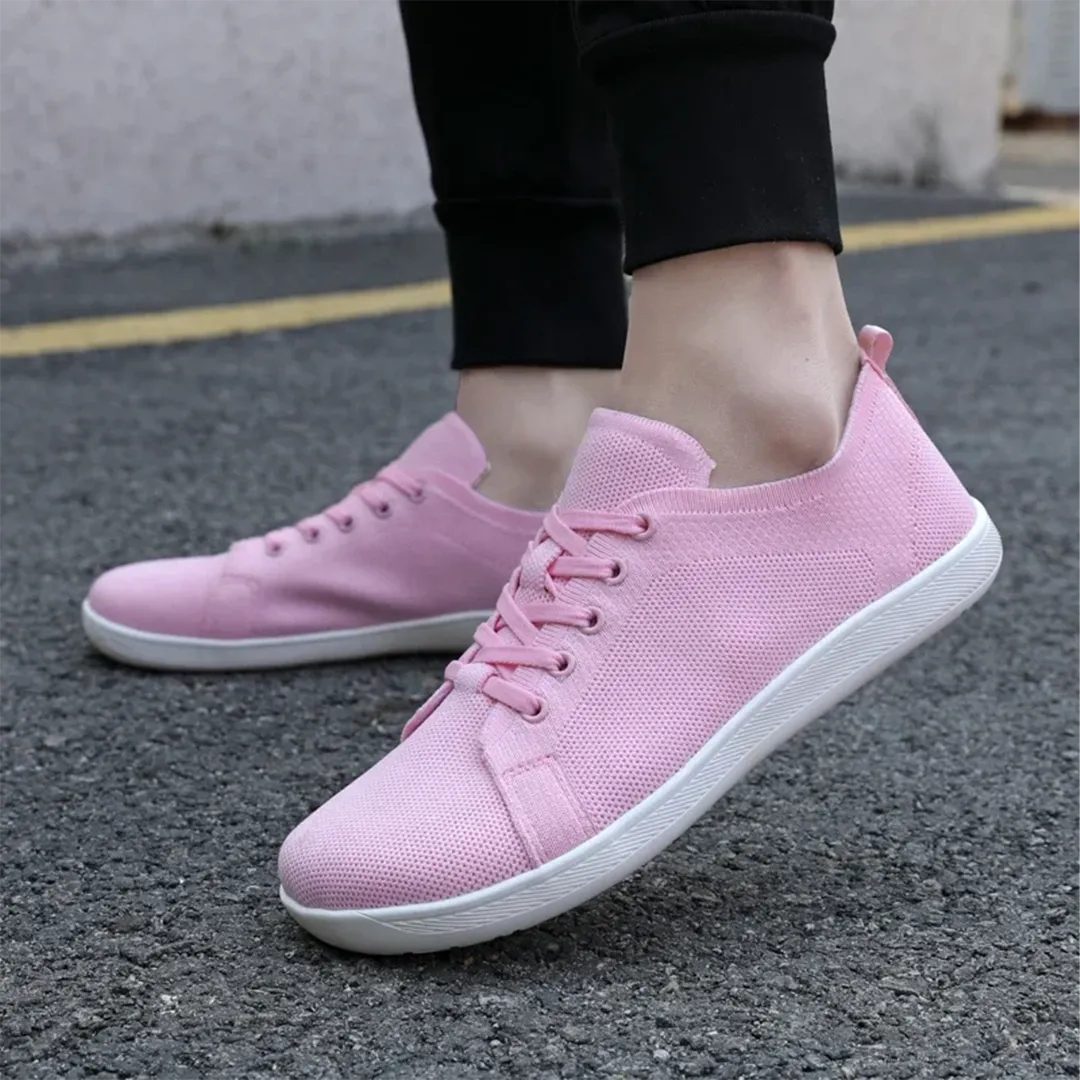Lorry Vamp Barfuschuhe Knit Rosa - Barfupower und Nackenwohl