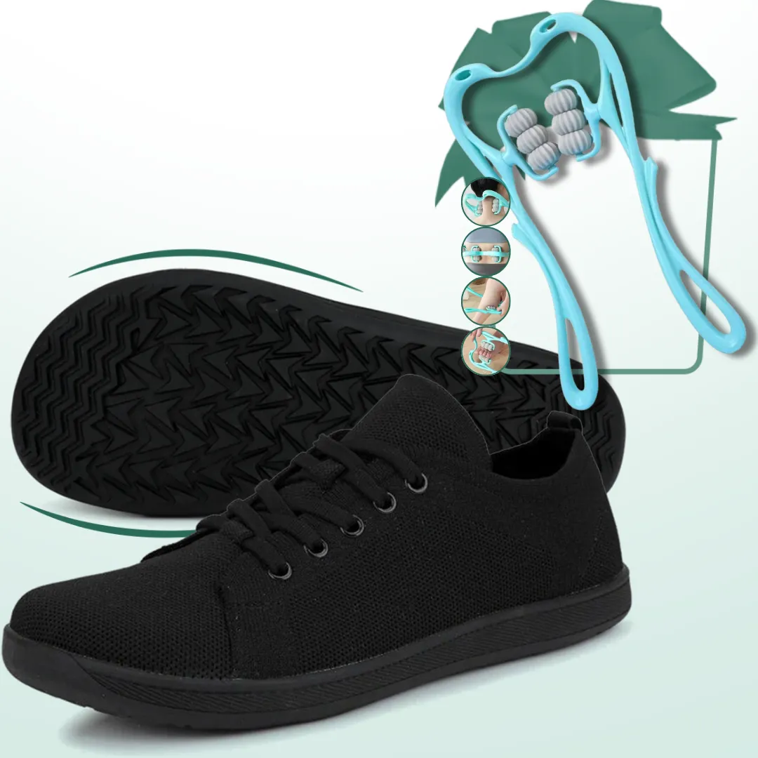 Lorry Vamp Barfuschuhe Knit Schwarz - Barfuabenteuer und Handmassageglück