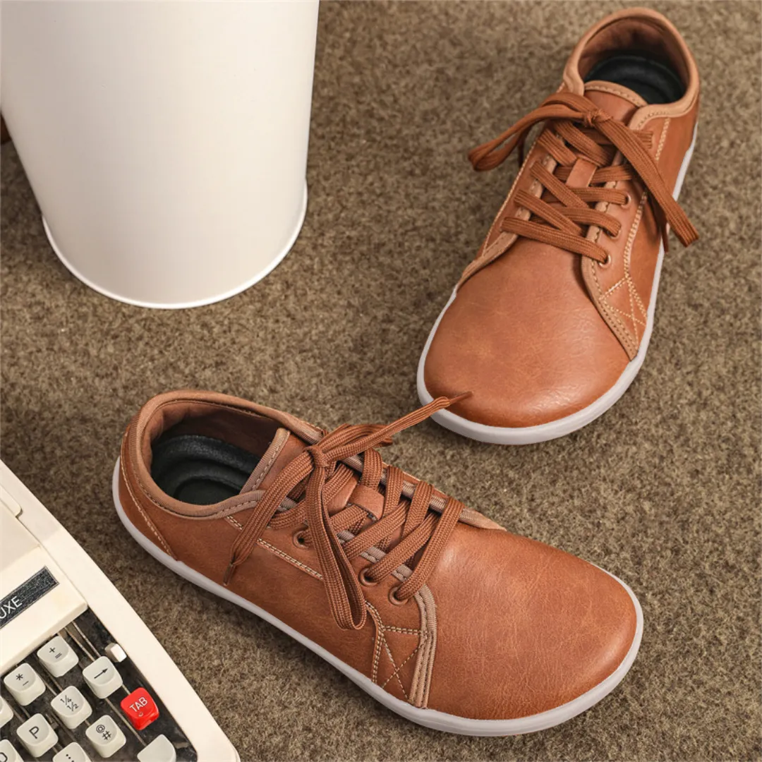 Lorry Vamp Barfuschuhe Leder Braun - Schuh und Nacken-Luxus