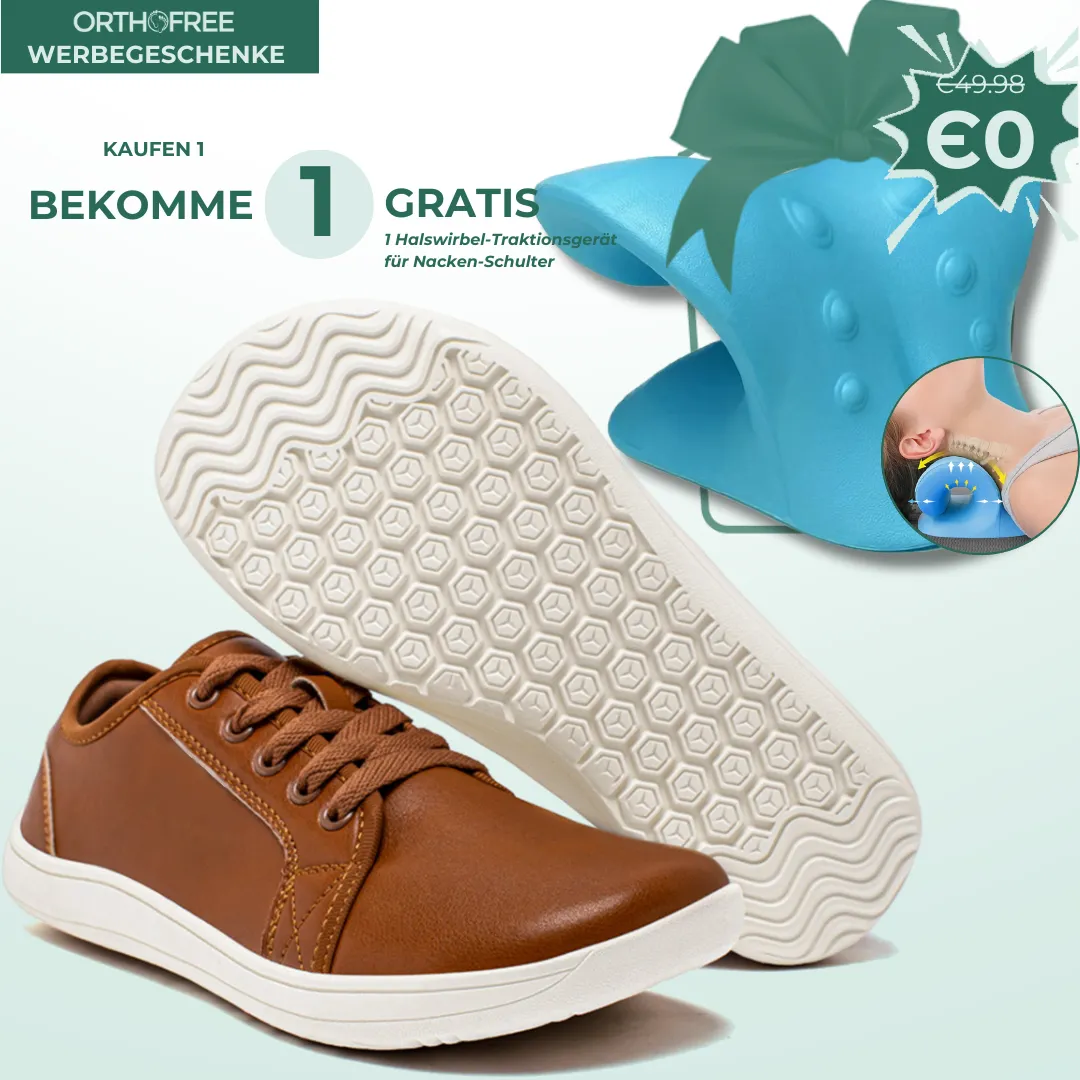 Lorry Vamp Barfuschuhe Leder Braun - Schuh und Nacken-Luxus