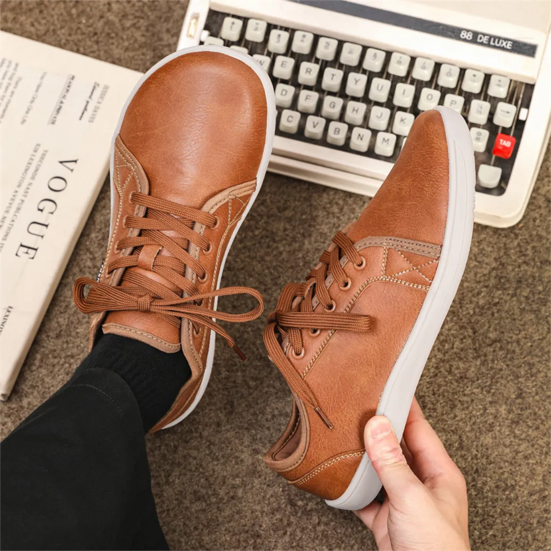 Lorry Vamp Barfuschuhe Leder Braun - Schuh und Nacken-Luxus