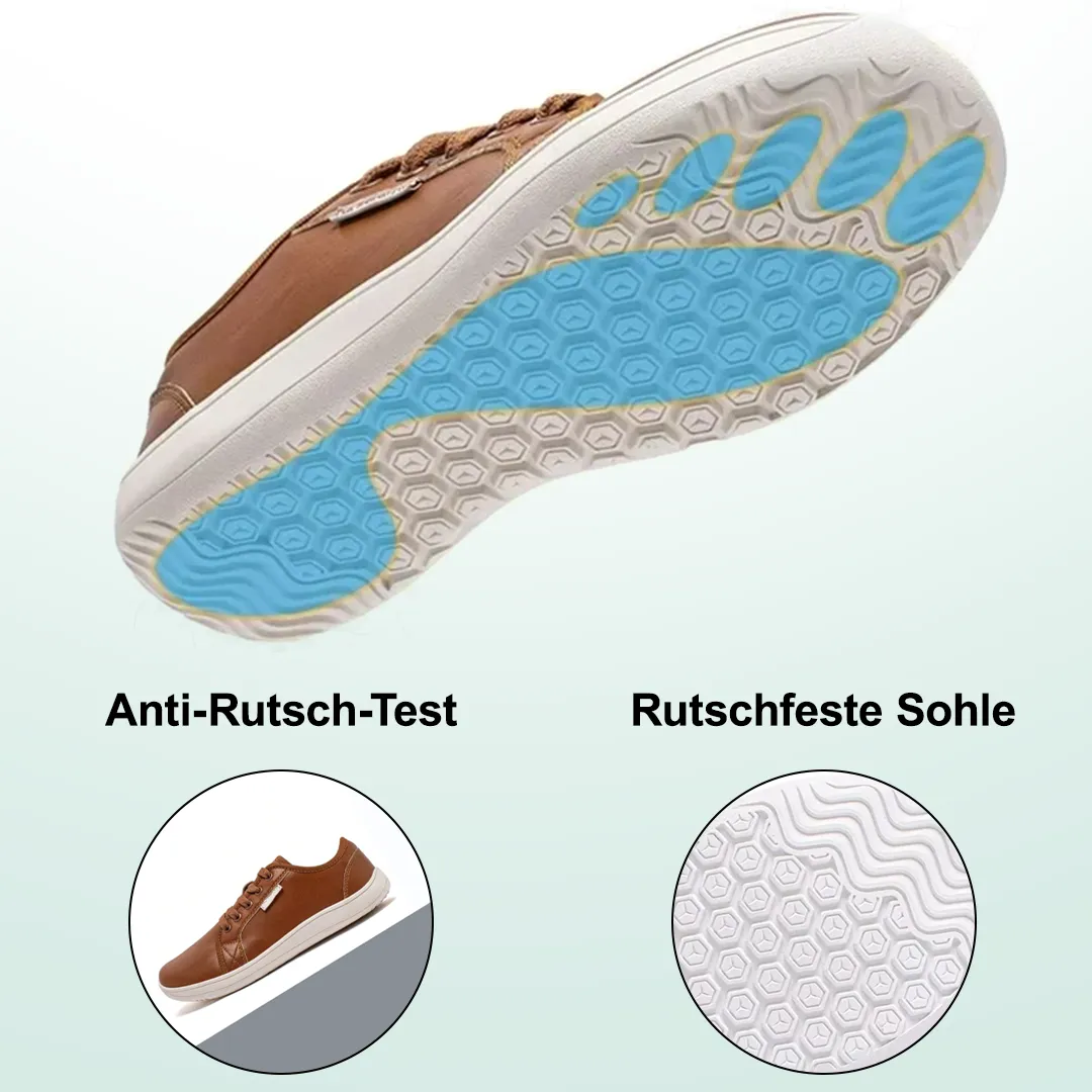 Lorry Vamp Barfuschuhe Leder Braun - Schuh und Nacken-Luxus