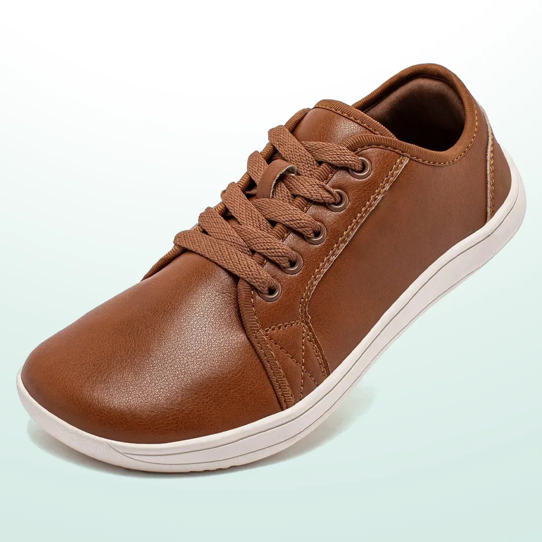 Lorry Vamp Barfuschuhe Leder Braun - Schuh und Nacken-Luxus
