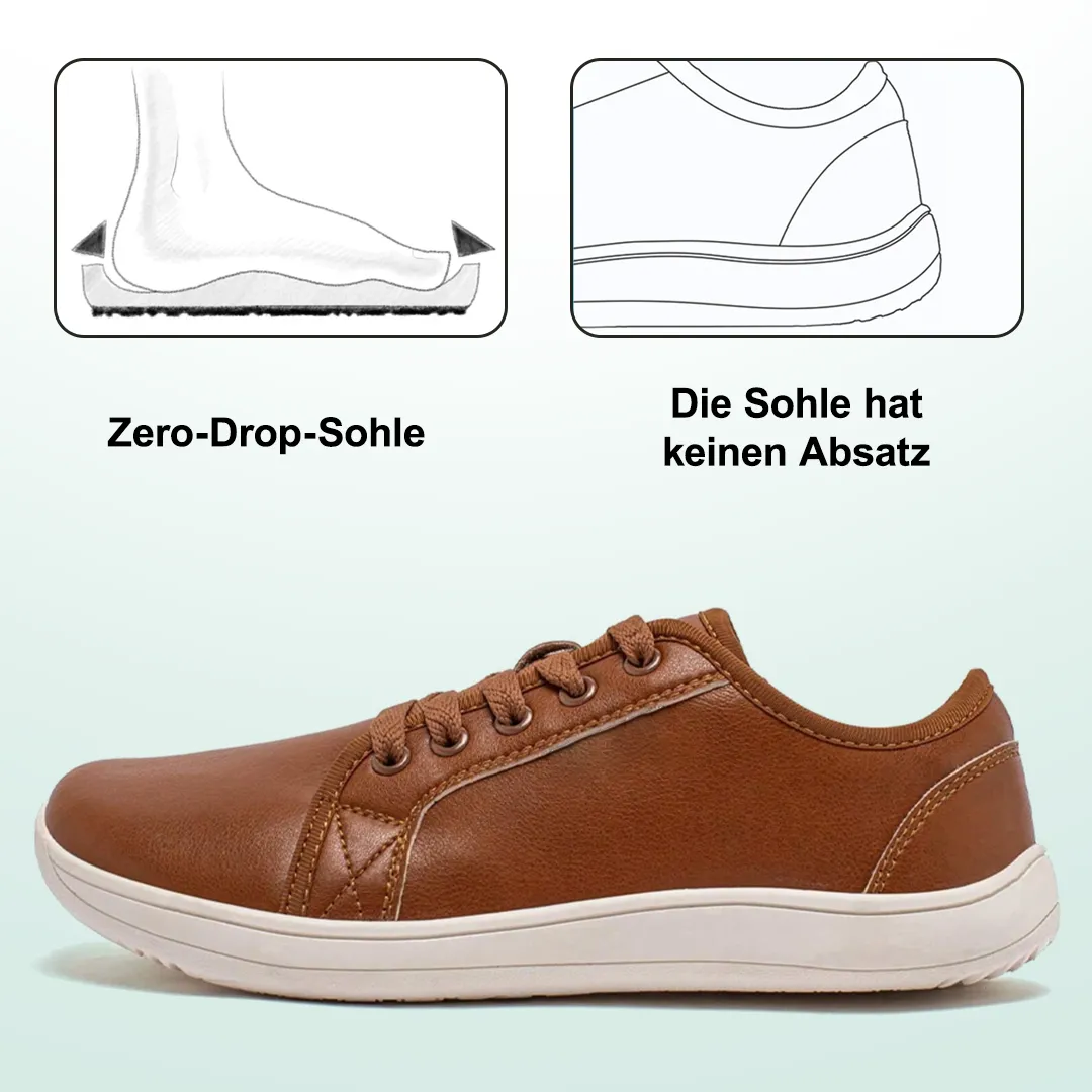 Lorry Vamp Barfuschuhe Leder Braun - Schuh und Nacken-Luxus