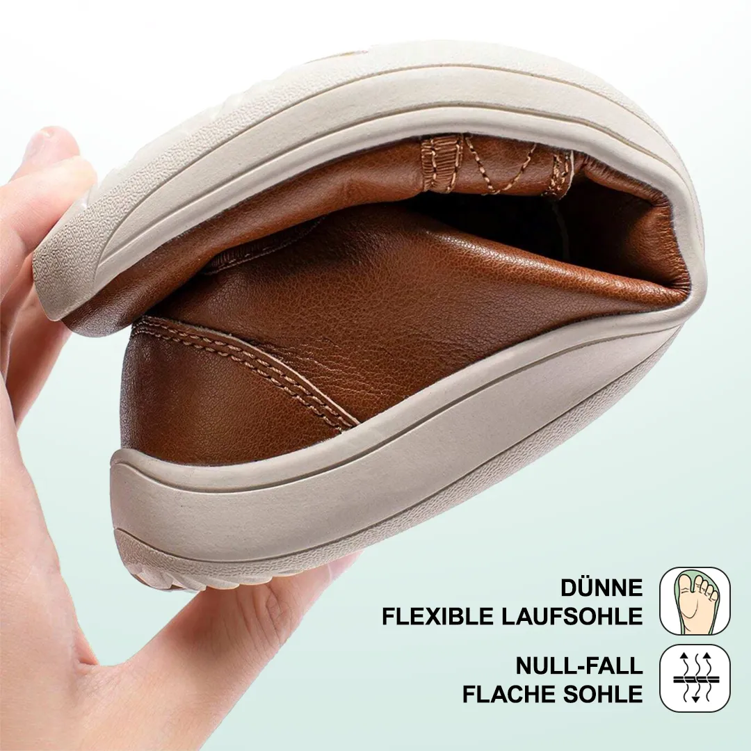 Lorry Vamp Barfuschuhe Leder Braun - Schuh und Nacken-Luxus