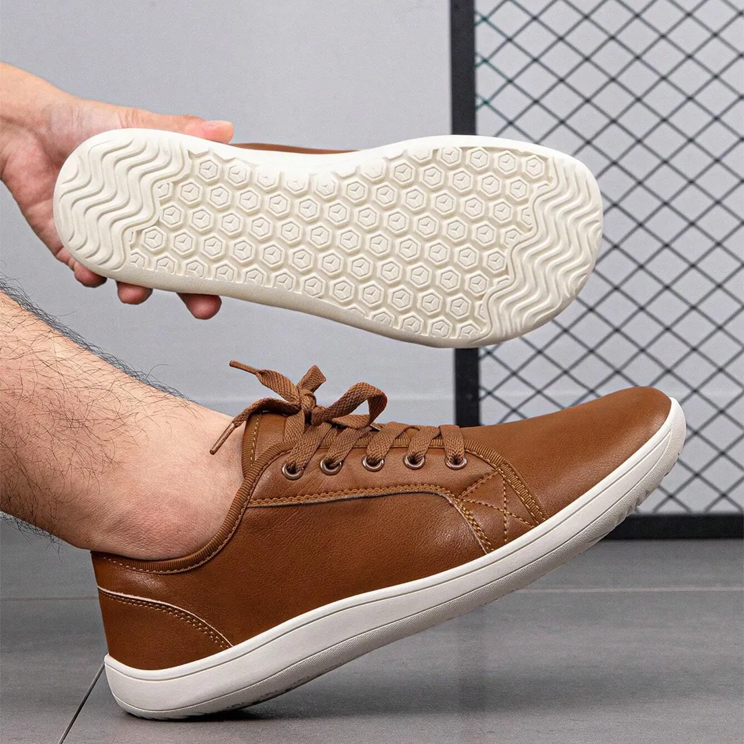 Lorry Vamp Barfuschuhe Leder Braun - Schuh und Nacken-Luxus
