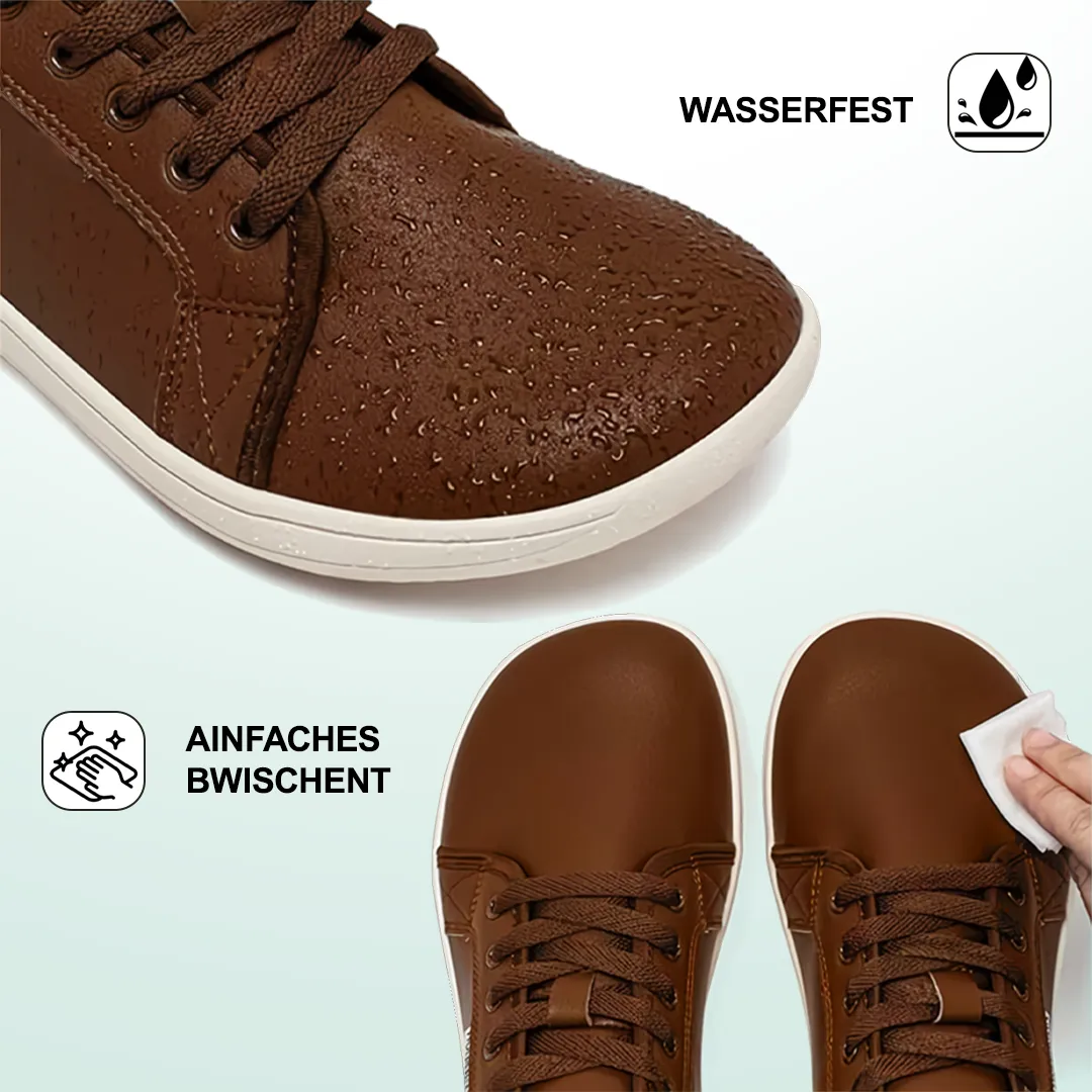Lorry Vamp Barfuschuhe Leder Braun - Schuh und Nacken-Luxus
