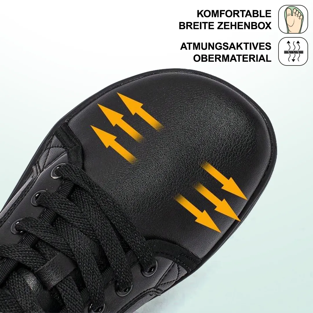 Lorry Vamp Barfuschuhe Leder Schwarz - Barfuabenteuer und Handharmonie