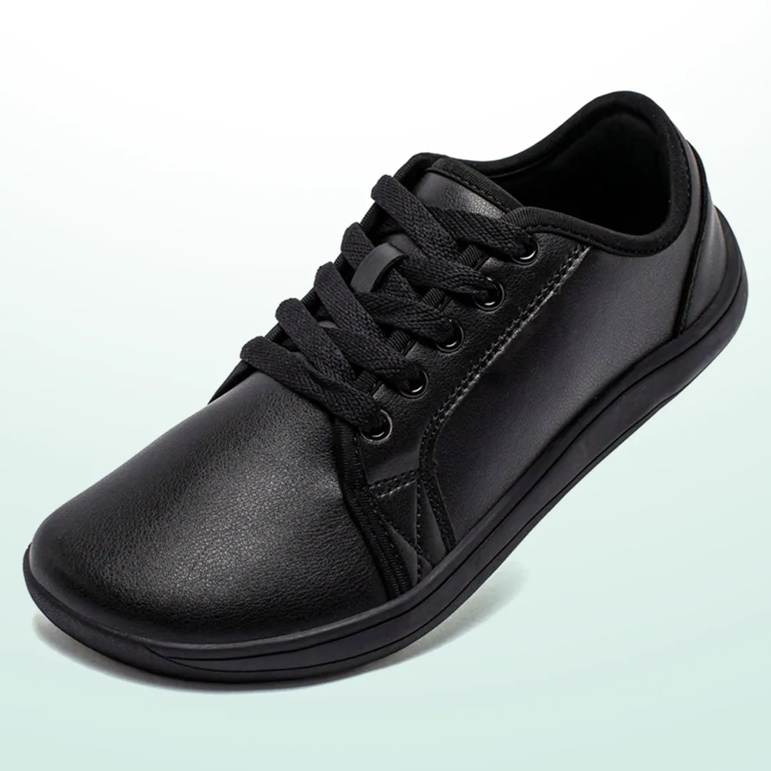Lorry Vamp Barfuschuhe Leder Schwarz - Barfuabenteuer und Handharmonie
