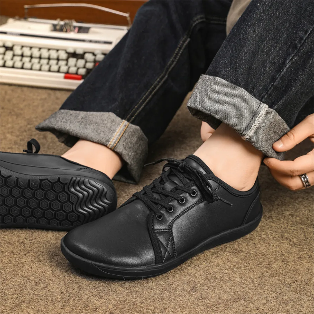 Lorry Vamp Barfuschuhe Leder Schwarz - Barfuabenteuer und Handharmonie