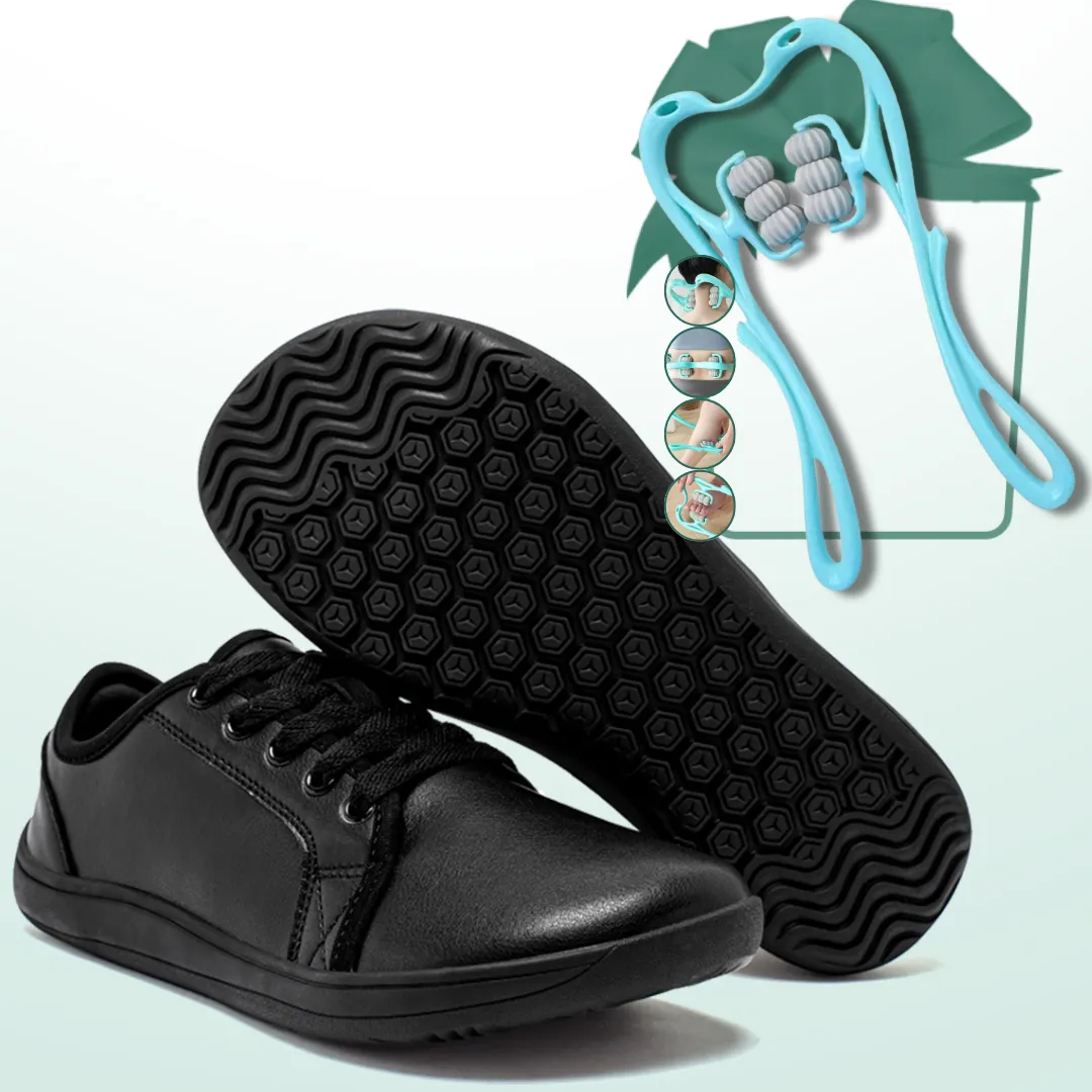 Lorry Vamp Barfuschuhe Leder Schwarz - Barfuabenteuer und Handharmonie