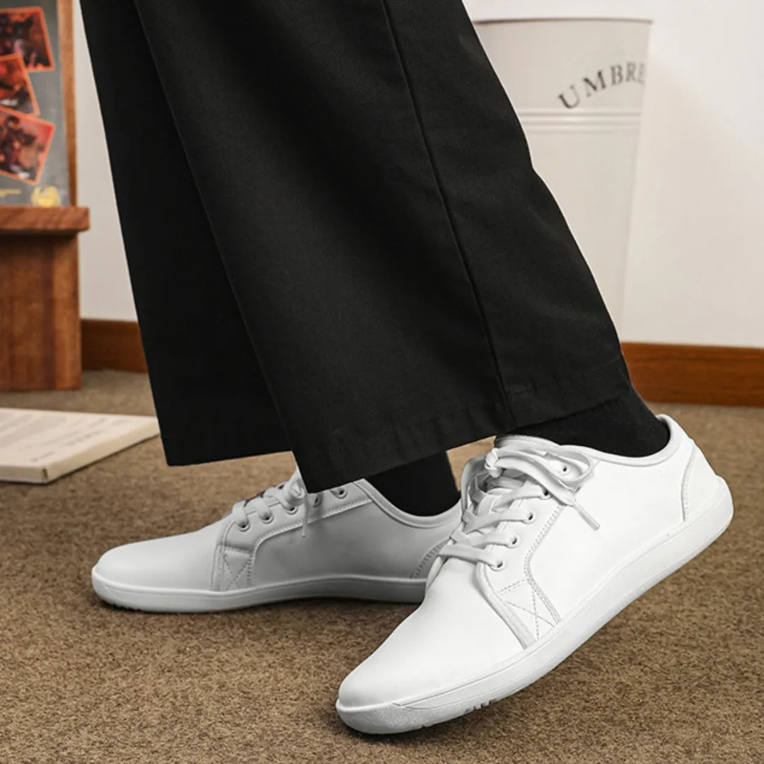 Lorry Vamp Barfuschuhe Leder Wei - Barfuabenteuer und Handharmonie