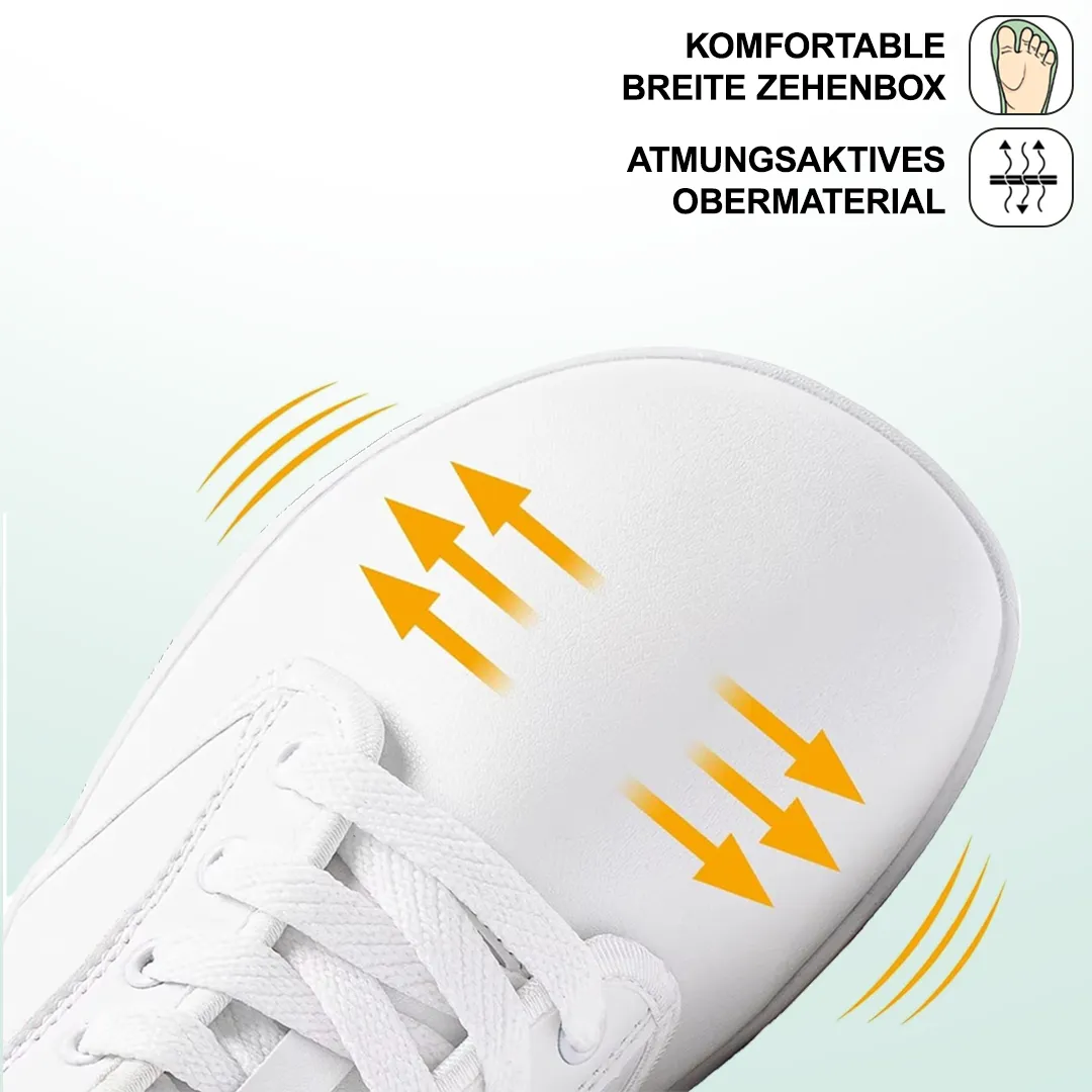 Lorry Vamp Barfuschuhe Leder Wei - Barfuabenteuer und Handharmonie