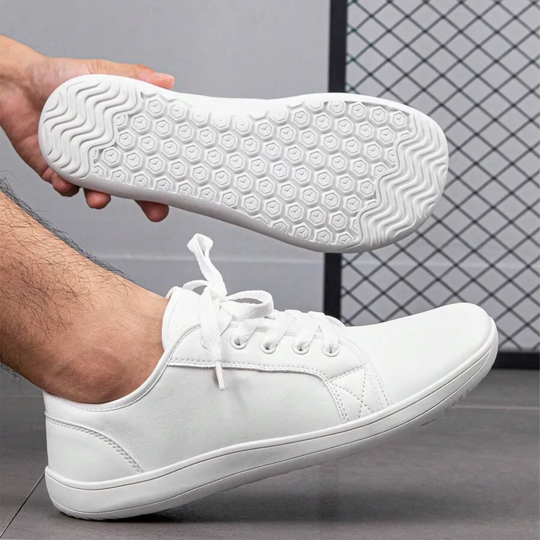 Lorry Vamp Barfuschuhe Leder Wei - Barfuabenteuer und Handharmonie