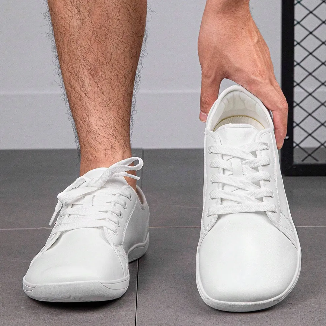 Lorry Vamp Barfuschuhe Leder Wei - Barfuabenteuer und Handharmonie