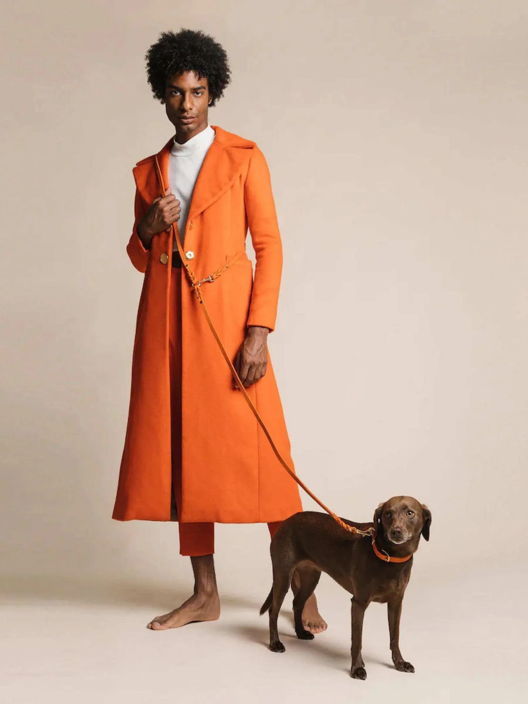 [MANGO] BUTTER LEATHER DOG COLLAR