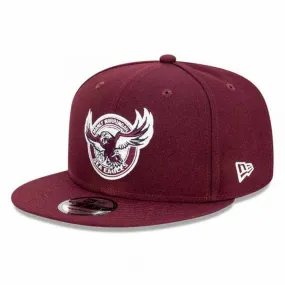 Manly Warringah Sea Eagles NRL Official Team Colours Cap with Grey Undervisor 9FIFTY Snapback by New Era