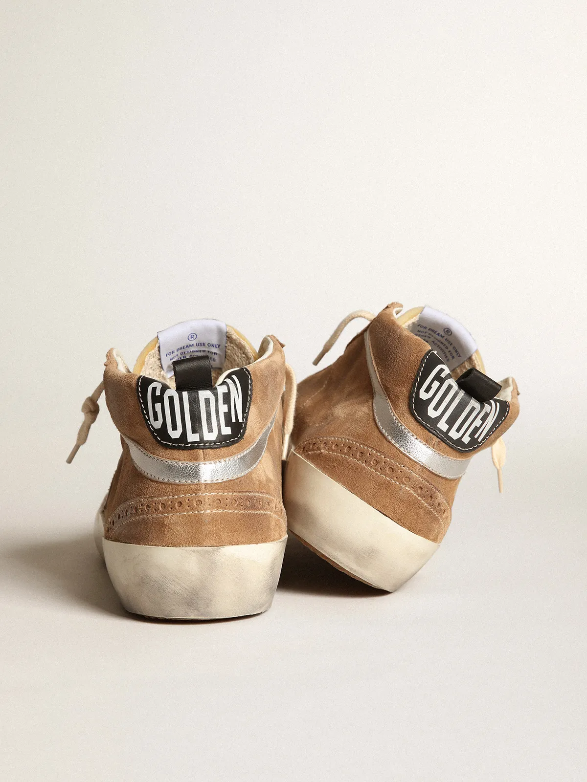 Men's Mid Star in tobacco-colored suede with white leather star