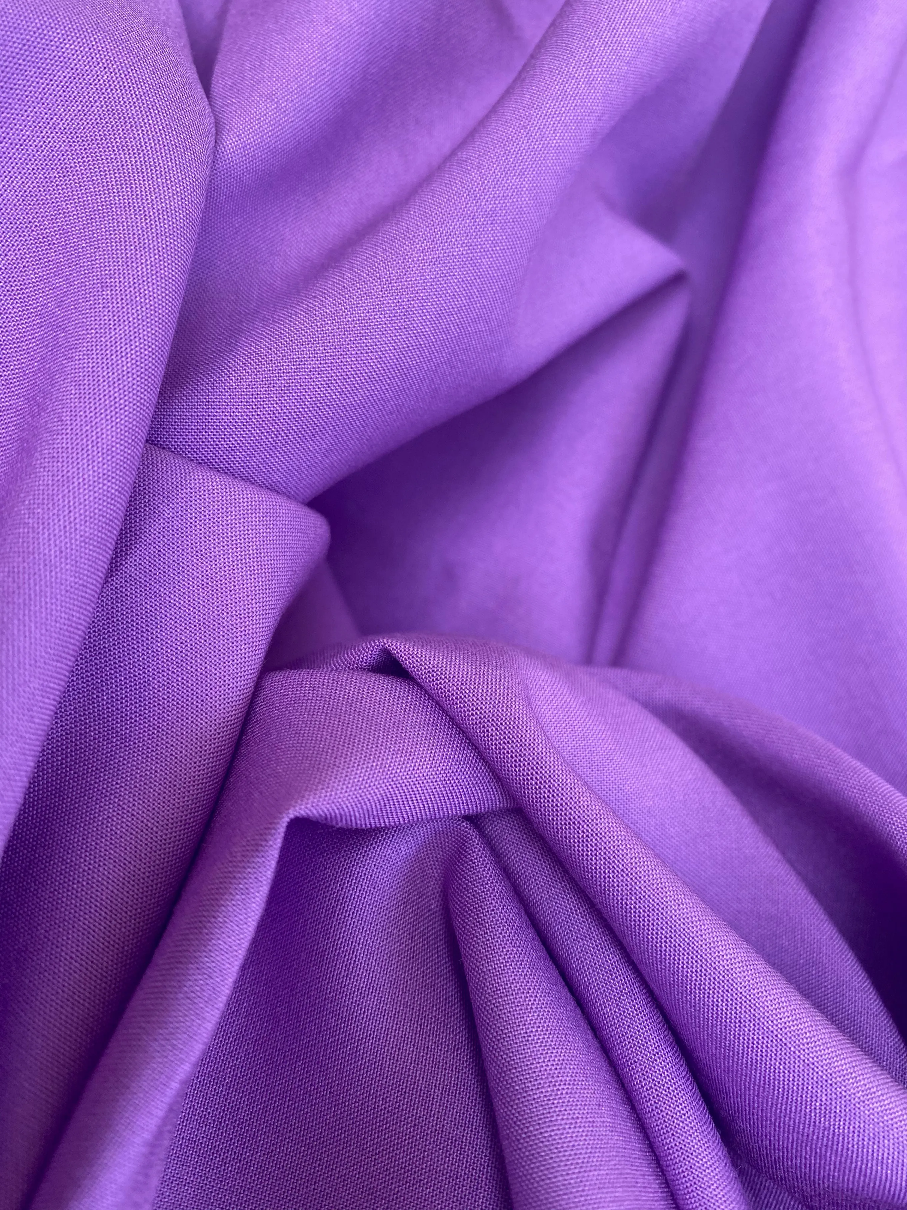 NEW Contessa Zahra 100% Rayon Lightweight Dress Fabric in Violet Purple