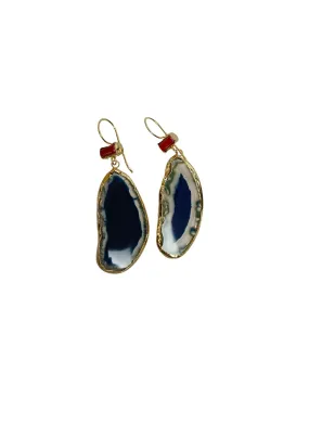 O230081 Natural Stone Earrings *Blue *Last Piece