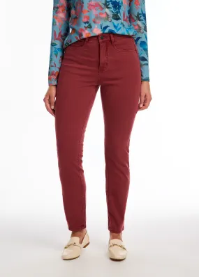 Petite Suzanne Straight Leg Denim, Rust Red