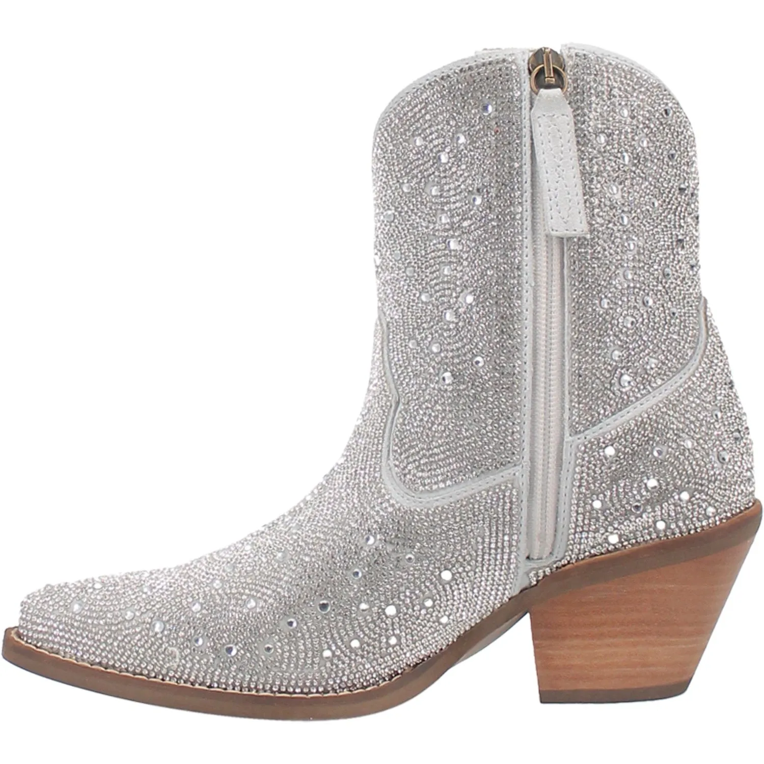 RHINESTONE COWGIRL LEATHER BOOTIE