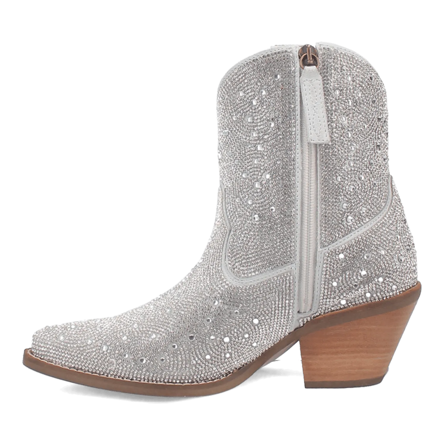 RHINESTONE COWGIRL LEATHER BOOTIE