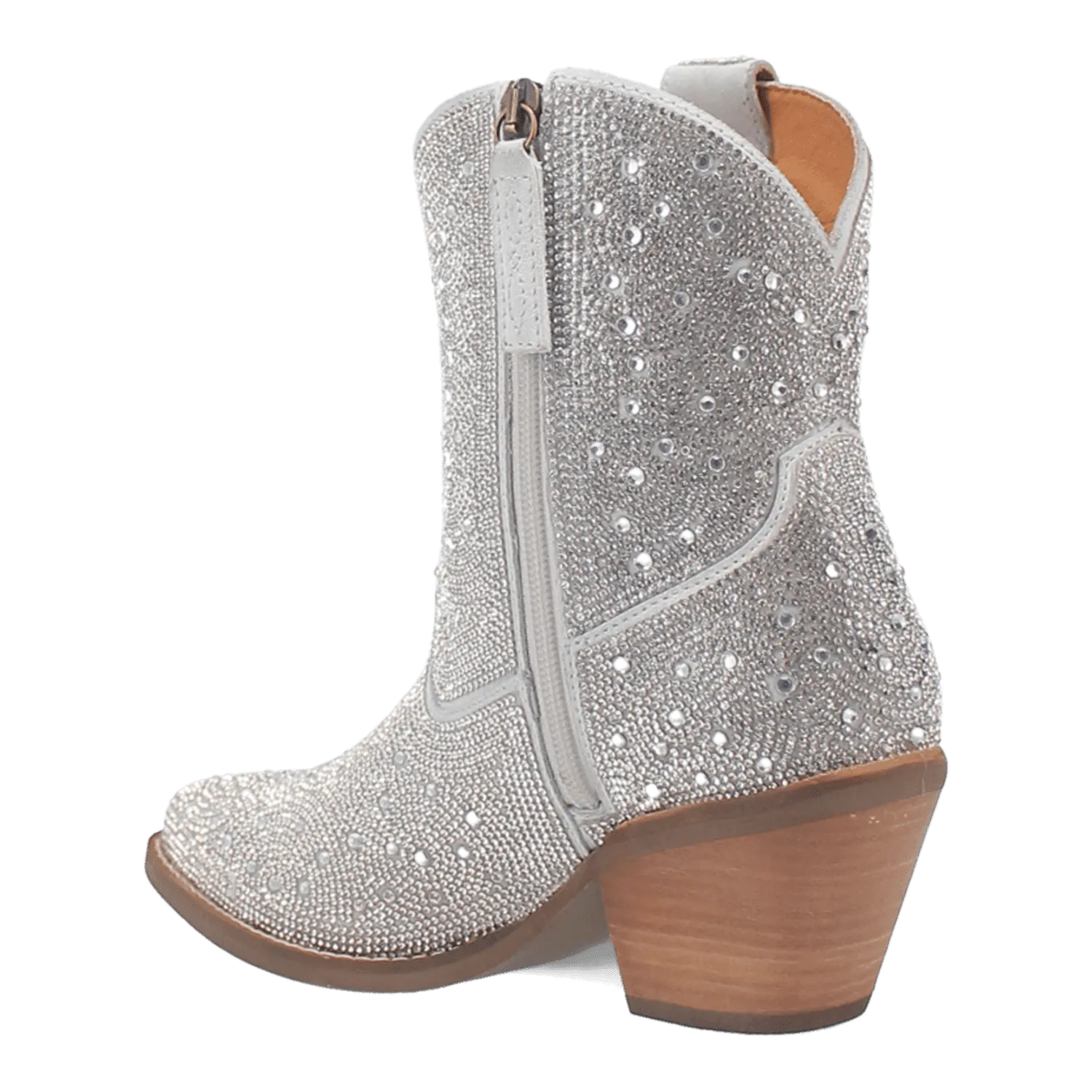 RHINESTONE COWGIRL LEATHER BOOTIE