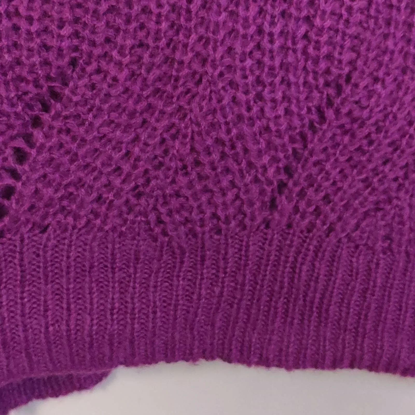 RXB Chunky Cable Knit Sweater Purple