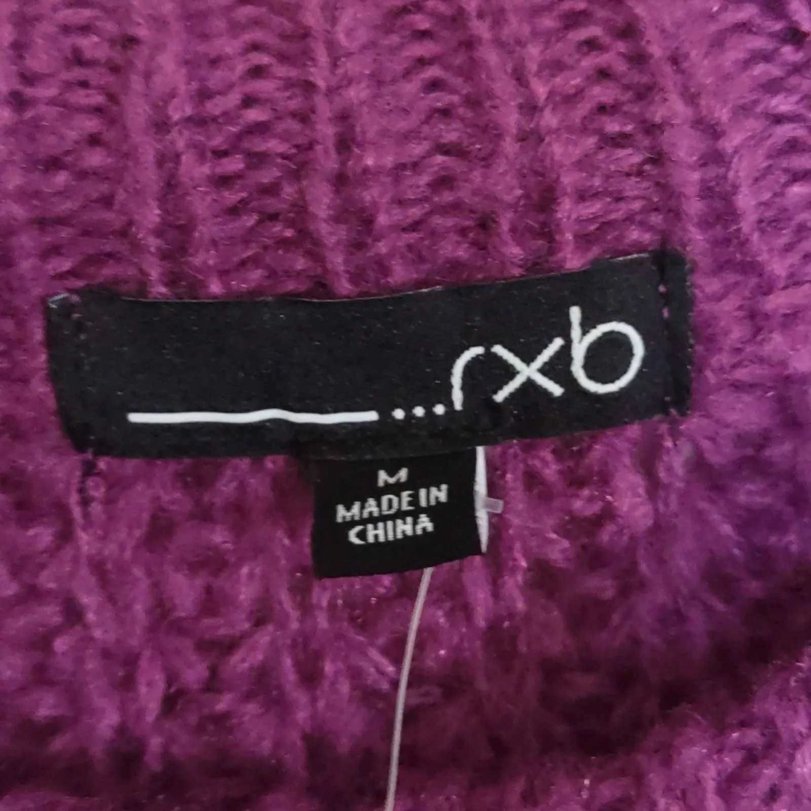 RXB Chunky Cable Knit Sweater Purple