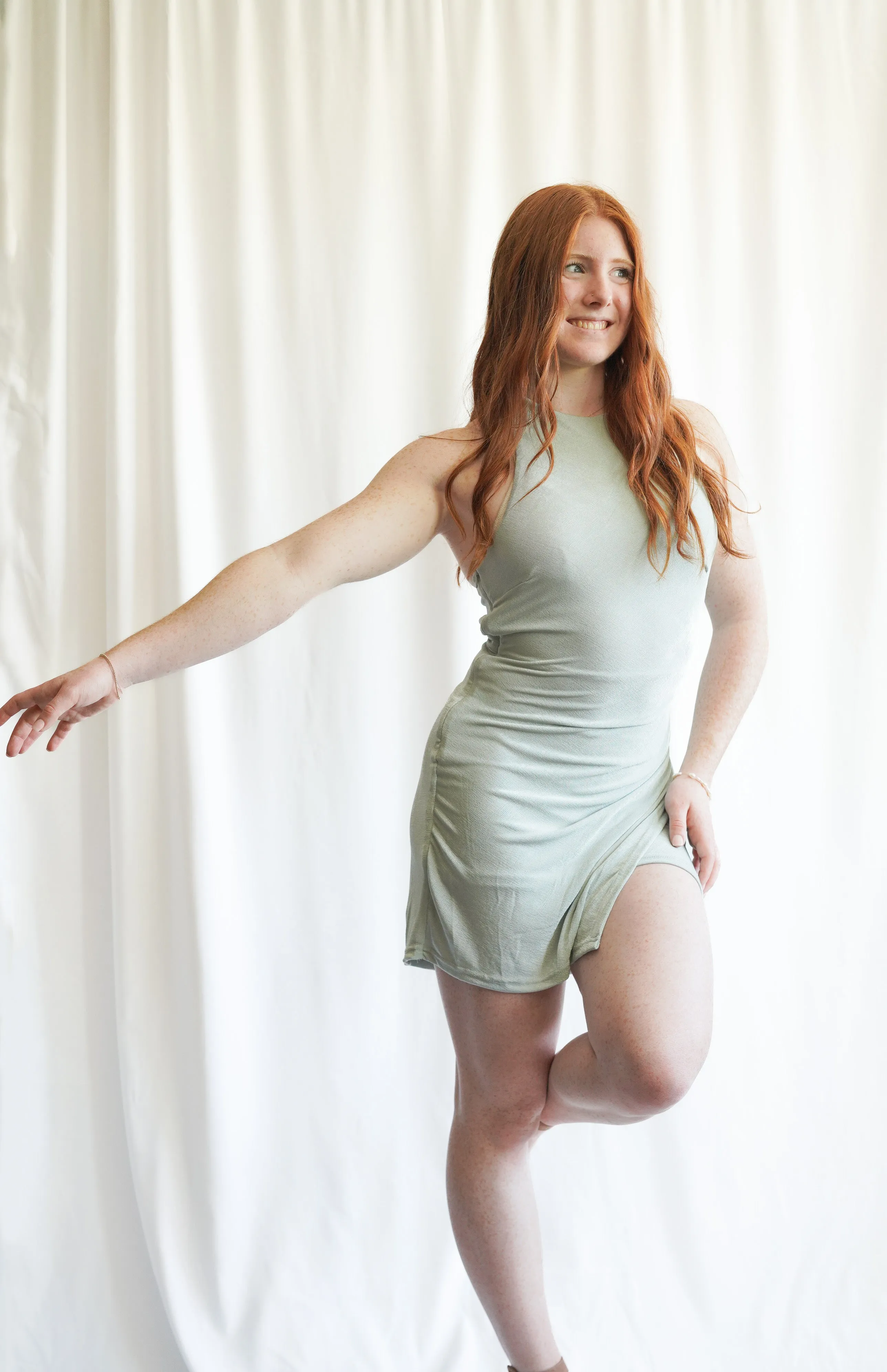 Secret Admirers Ruched Halter Mini Dress