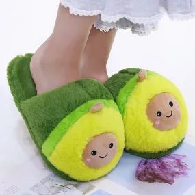 Thickened Warm Cartoon Avocado Slippers – Cozy and Fun Footwear for Ultimate Comfort