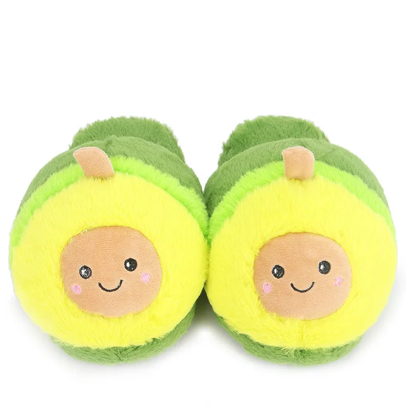 Thickened Warm Cartoon Avocado Slippers – Cozy and Fun Footwear for Ultimate Comfort
