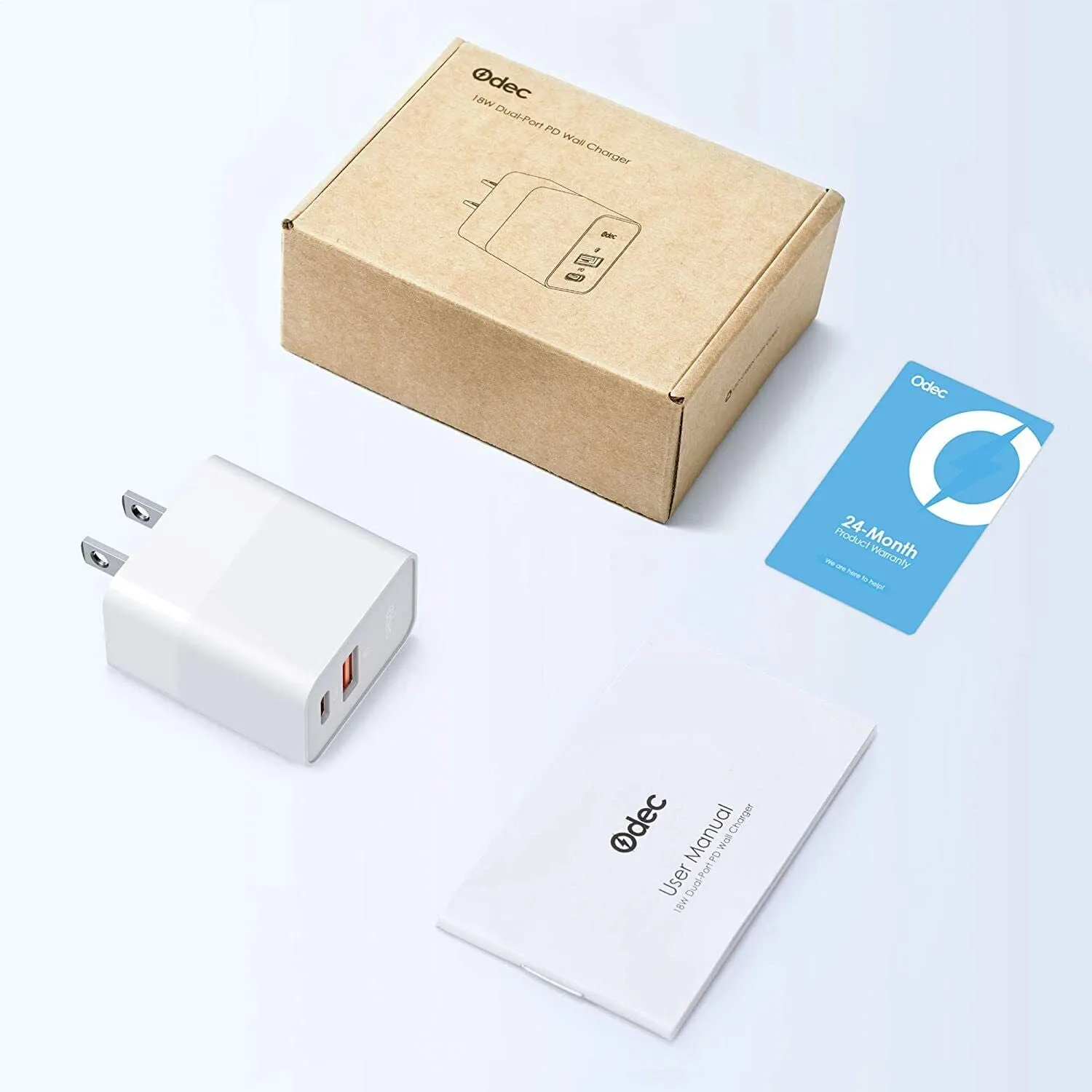 USB C Charger Adapter  20W 2 Port PD Charger with 20W Power Delivery 3.0