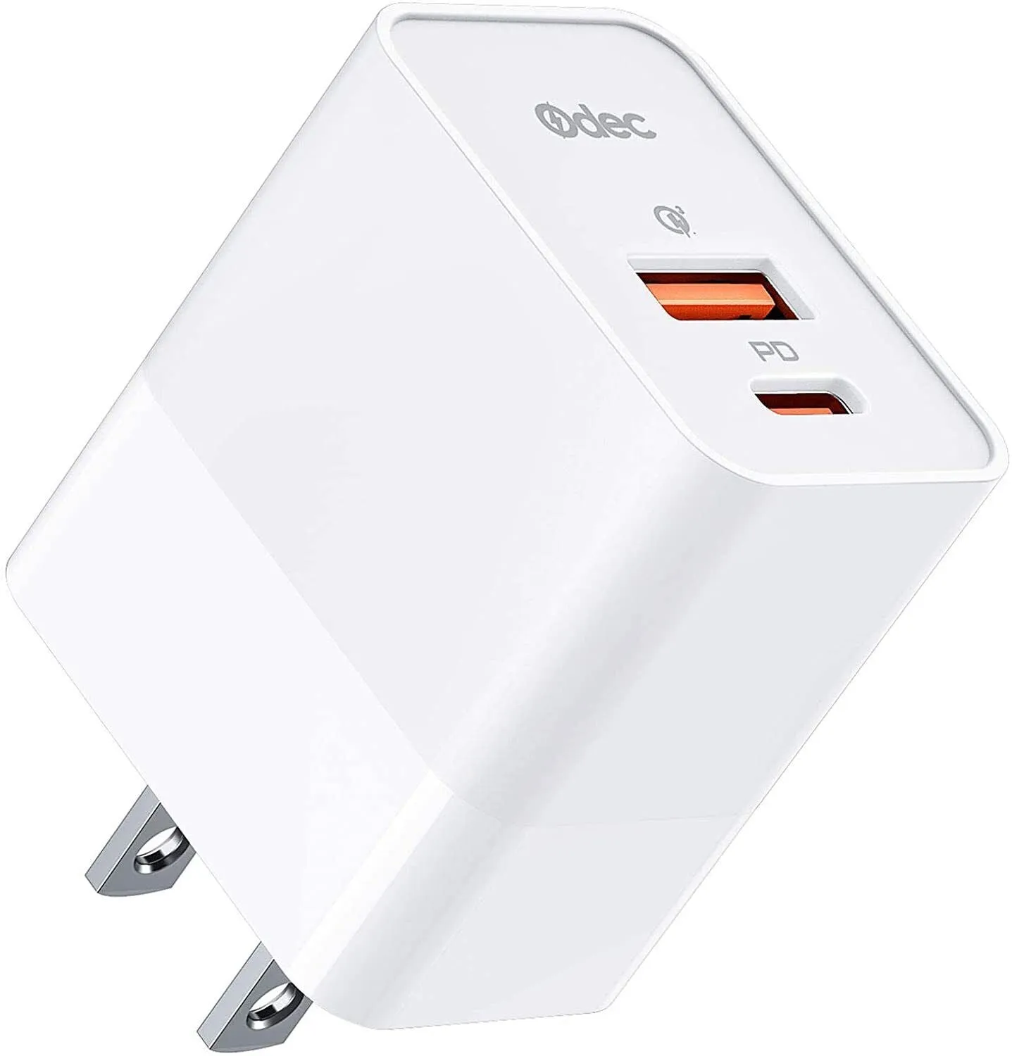 USB C Charger Adapter  20W 2 Port PD Charger with 20W Power Delivery 3.0